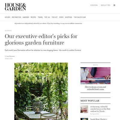 Screencapture of House and Garden