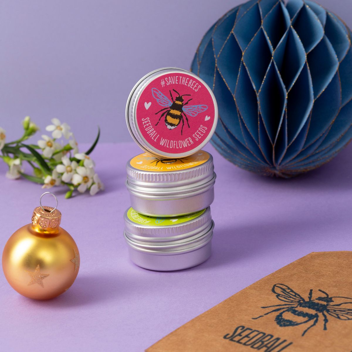 Christmas Bees Mini Tins