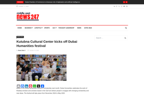 Screencapture of Middle East News 247
