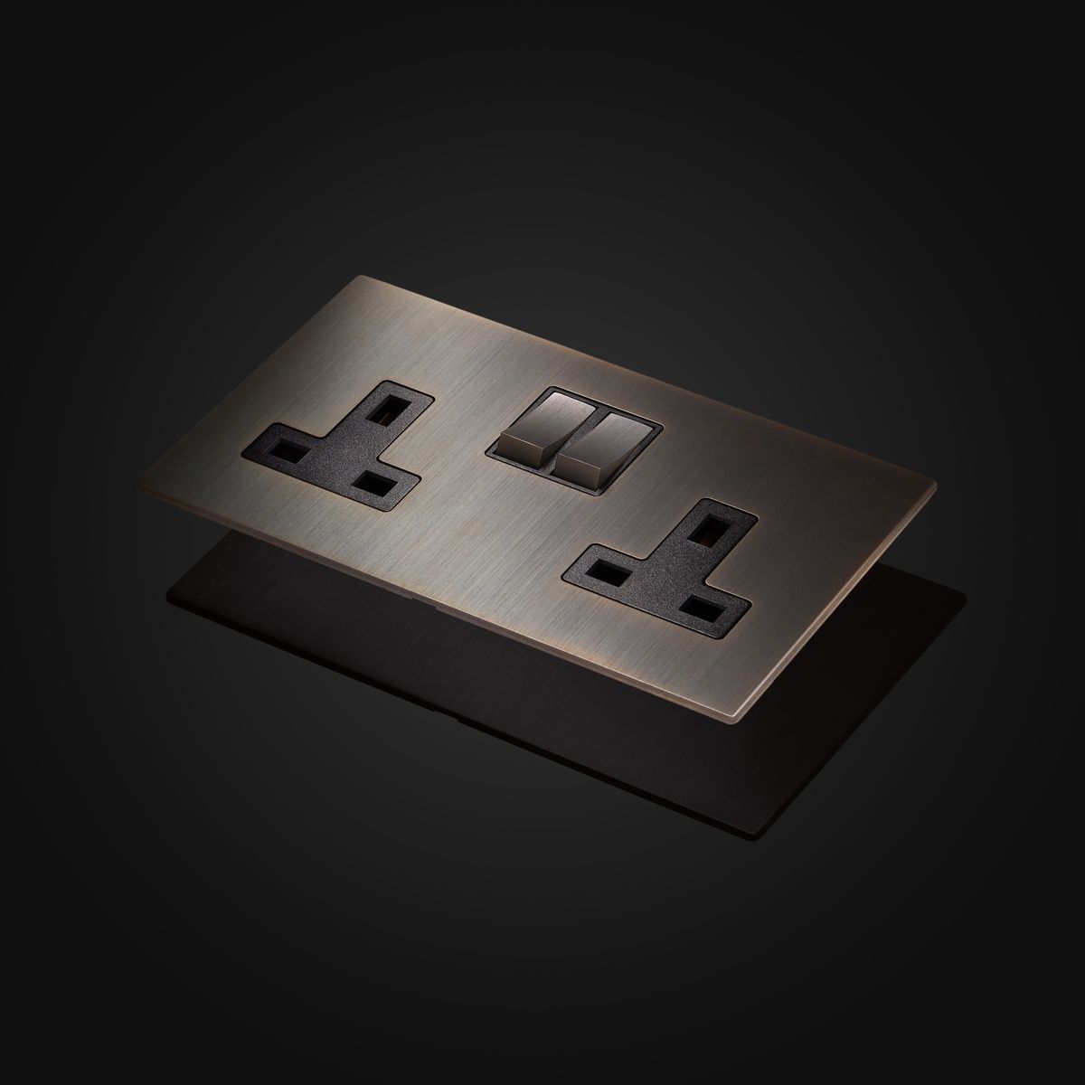 2G rocker switches Umber finish, Renaissance by Focus SB