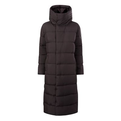 Bartlett Womens Longline Insulated Padded Coat - Chocolate Brown