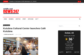 Screencapture of Middle East News 247