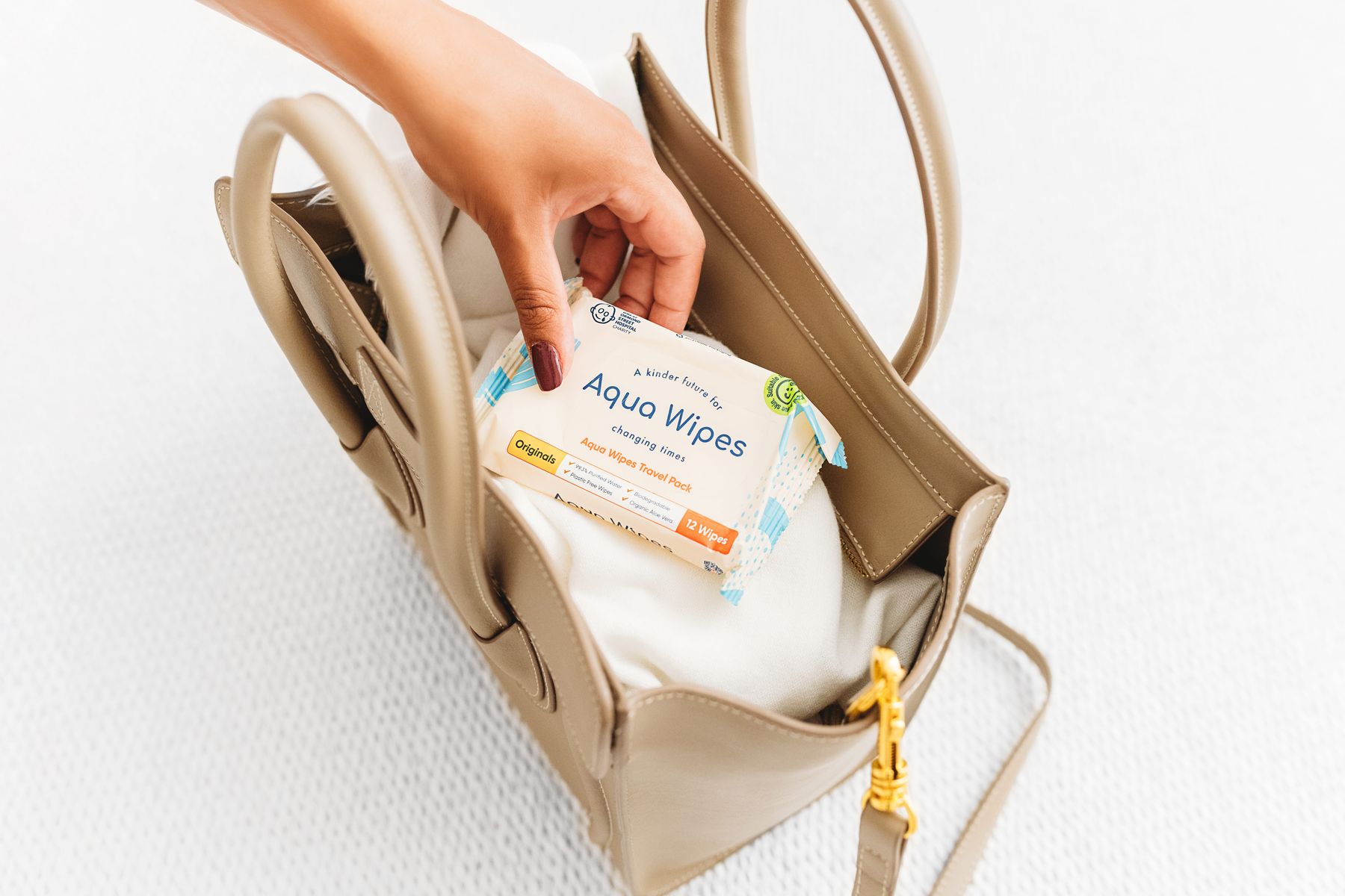 Aqua Wipes Originals Travel Wipes for on-the-go convenience.