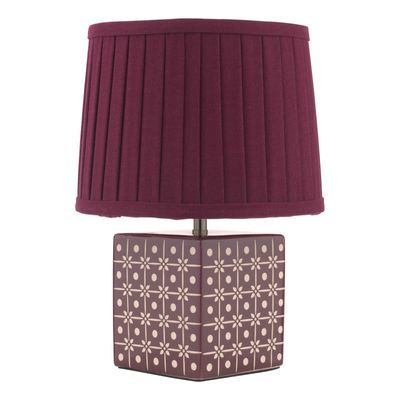 Claudina Table Lamp Purple With Shade