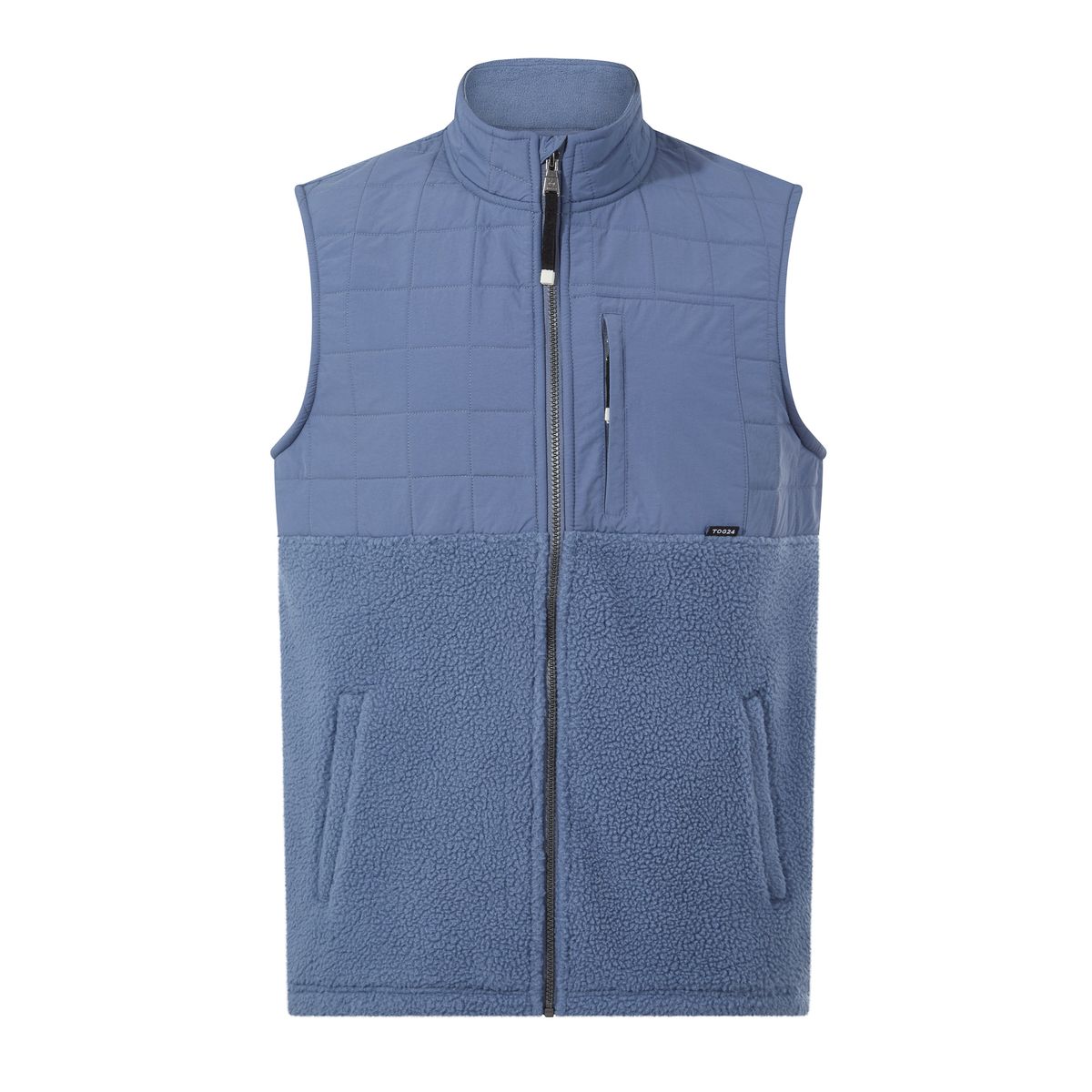 Tony Mens Padded Sherpa Gilet - Smokey Blue