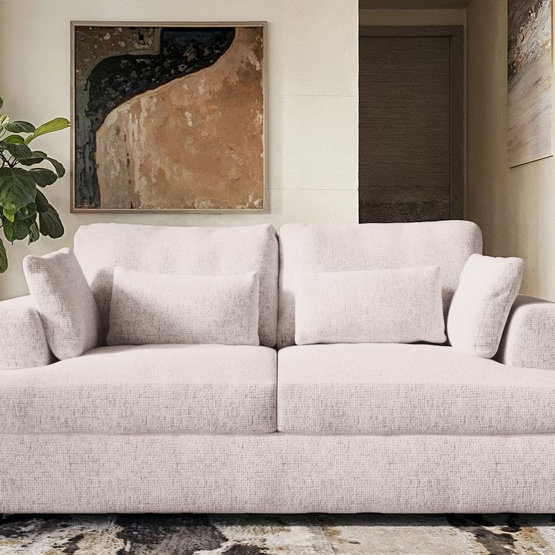 Solace+Co Drew 2-seater in cream chenille