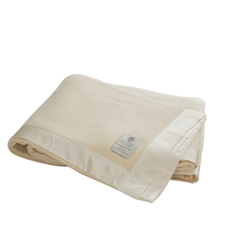 Lambswool Cashmere Blanket  in White