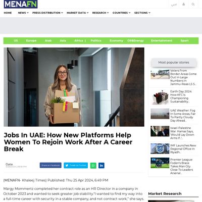 Screencapture of MENAFN
