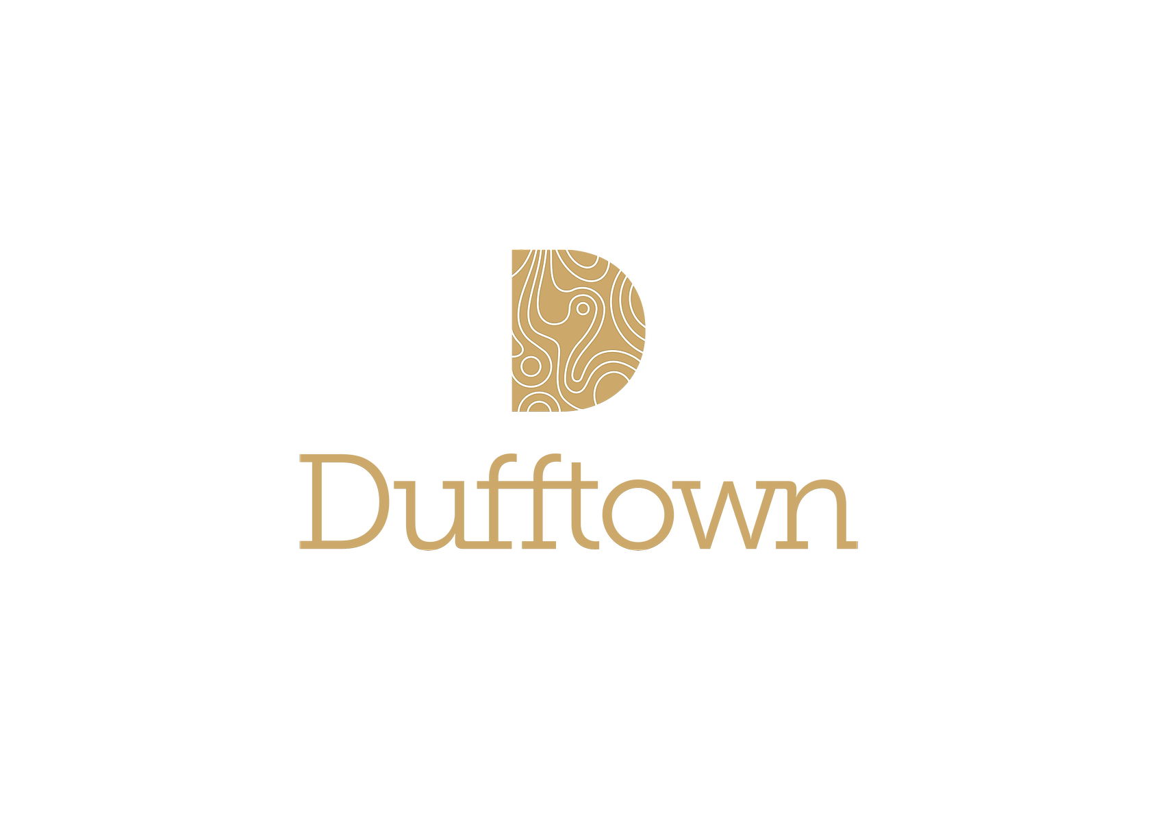 Destination Dufftown brand marque - lockup - copper