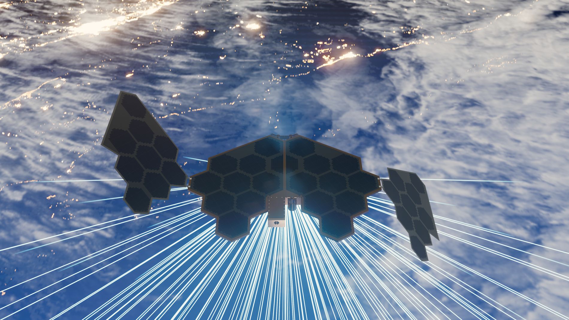 Render of Meridian Space Satellite