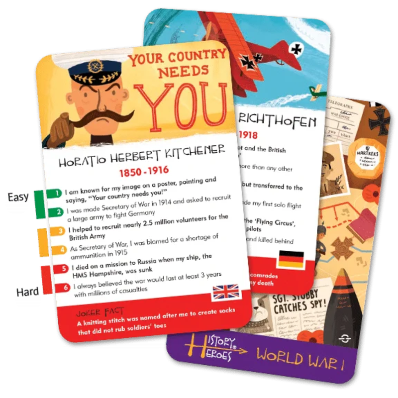 History Heroes: WORLD WAR 1 card game