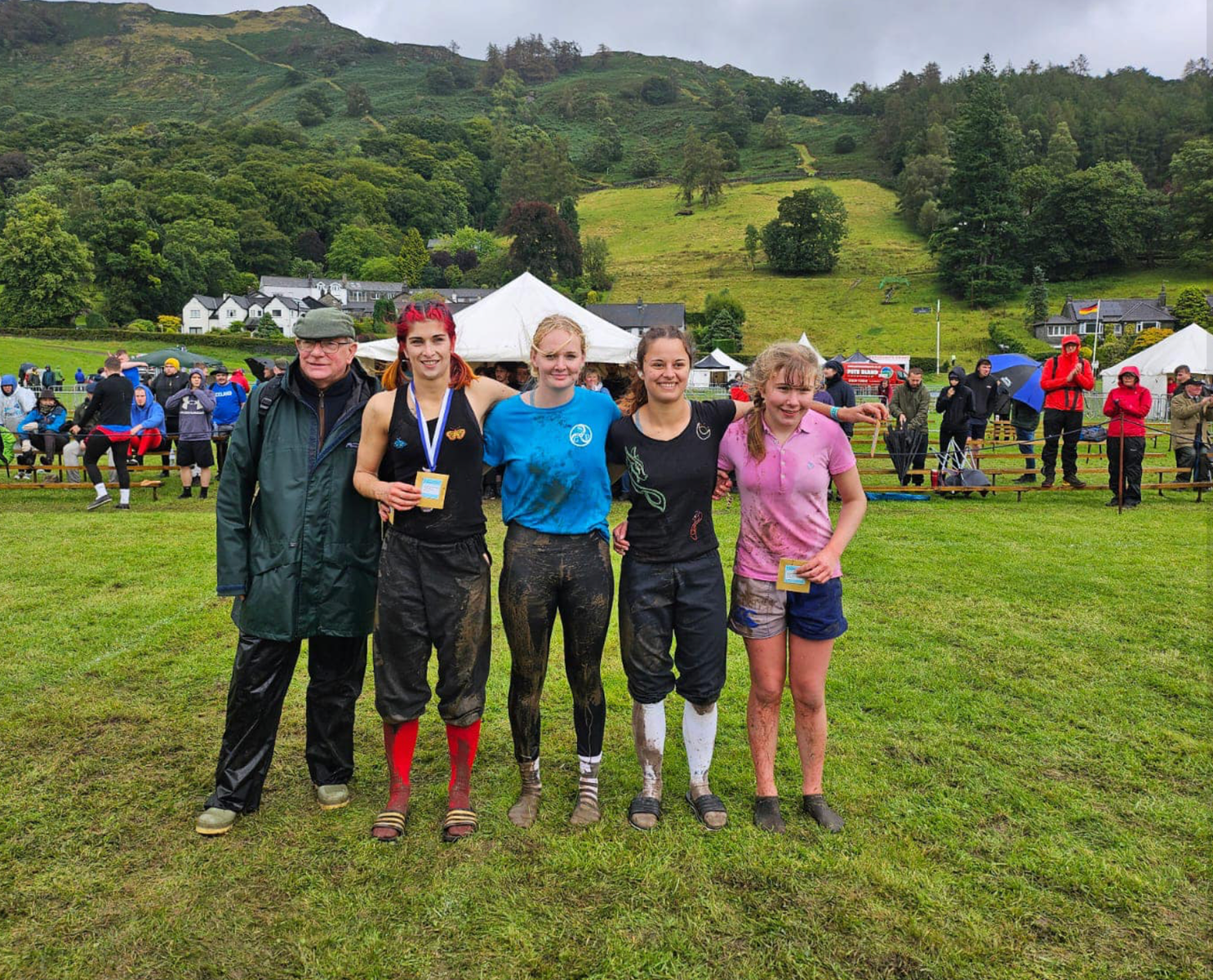 Ladies 10 Stone winner in the Cumberland and Westmorland wrestling competition at Grasmere Lakeland Sports and Show 2024, Anaëlle Le Piolet