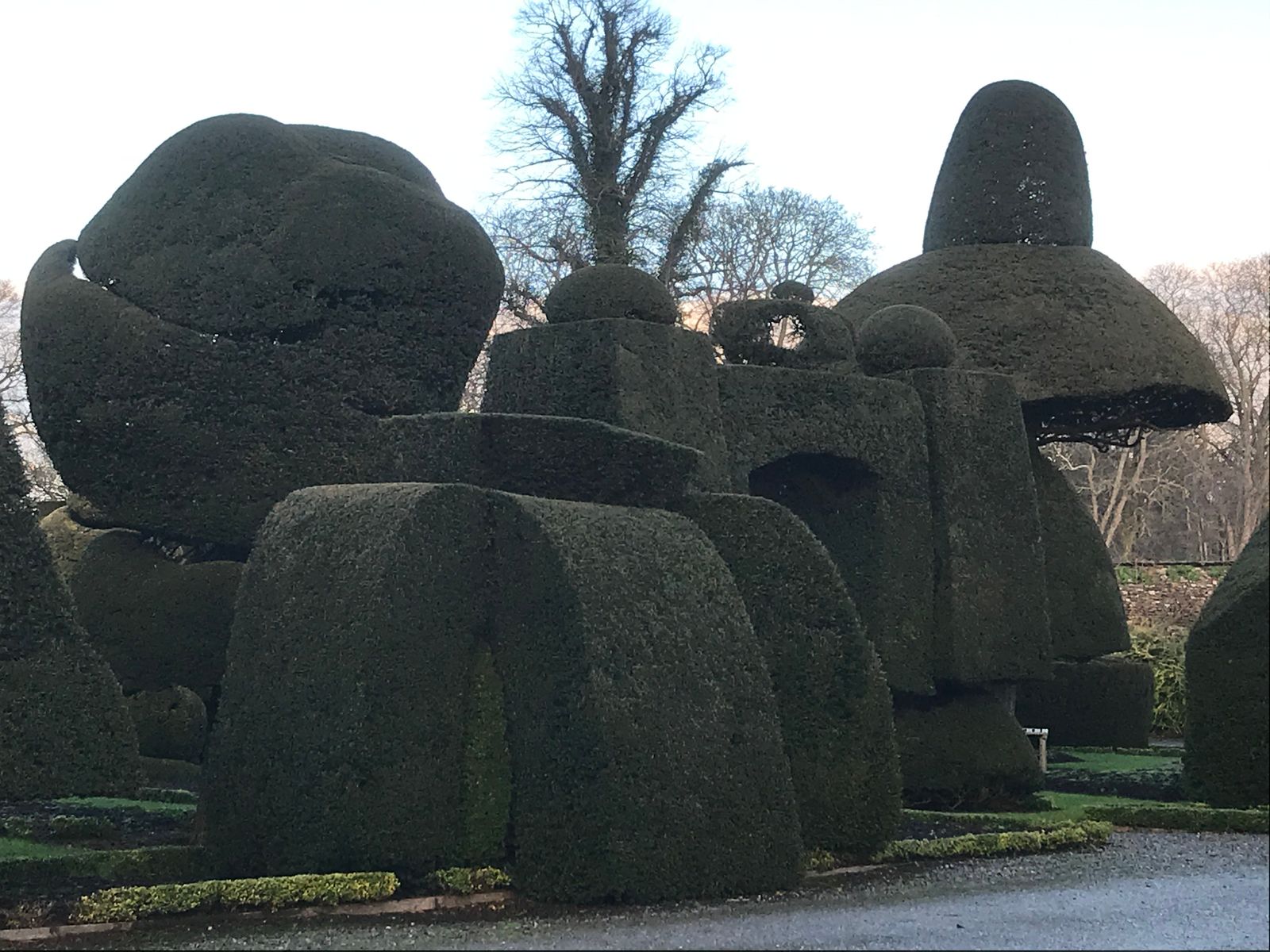 The world's oldest topiary gardens at Levens Hall and Gardens, Cumbria, UK.