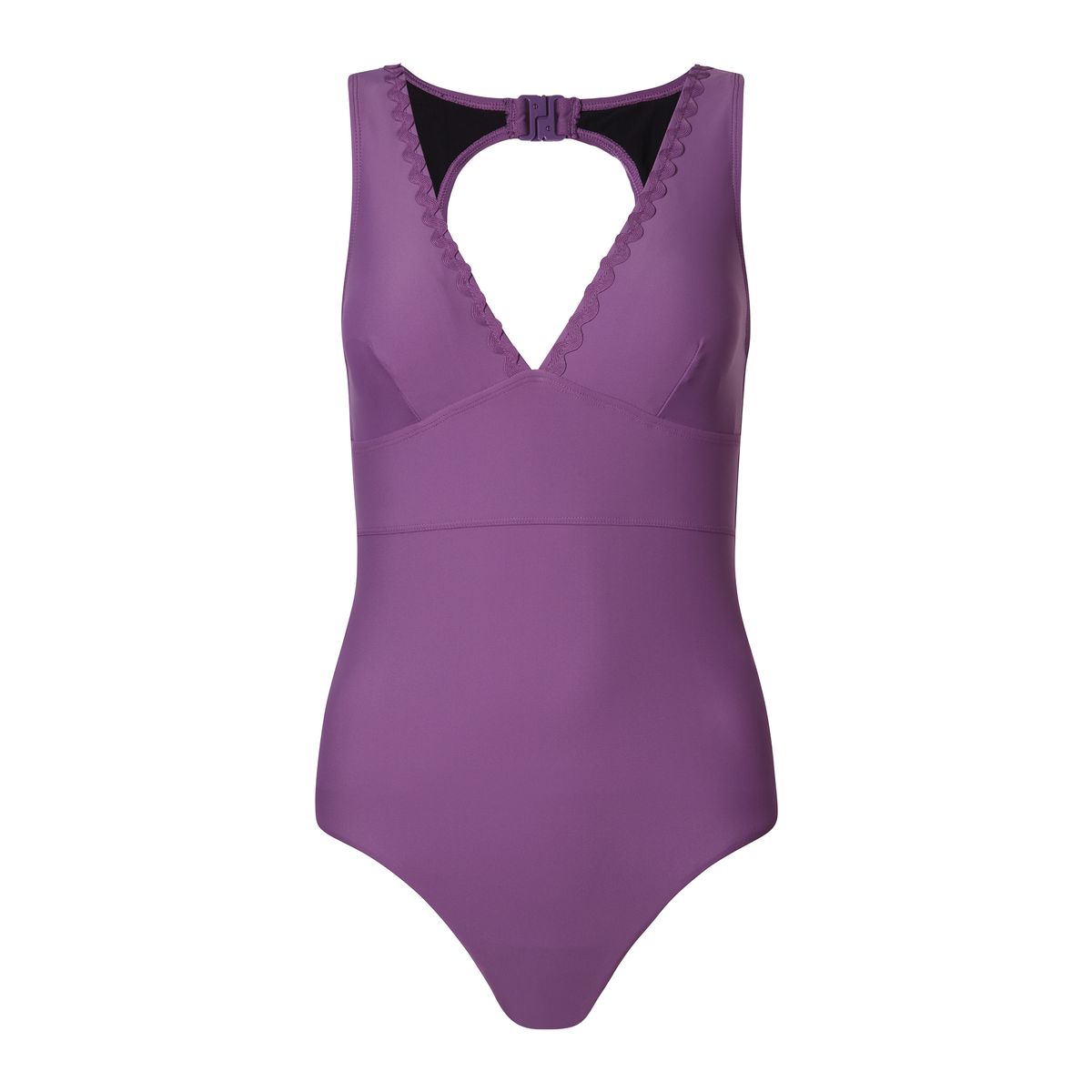 Katerina Women's One Piece Mesh Lined Swimsuit - Orchid