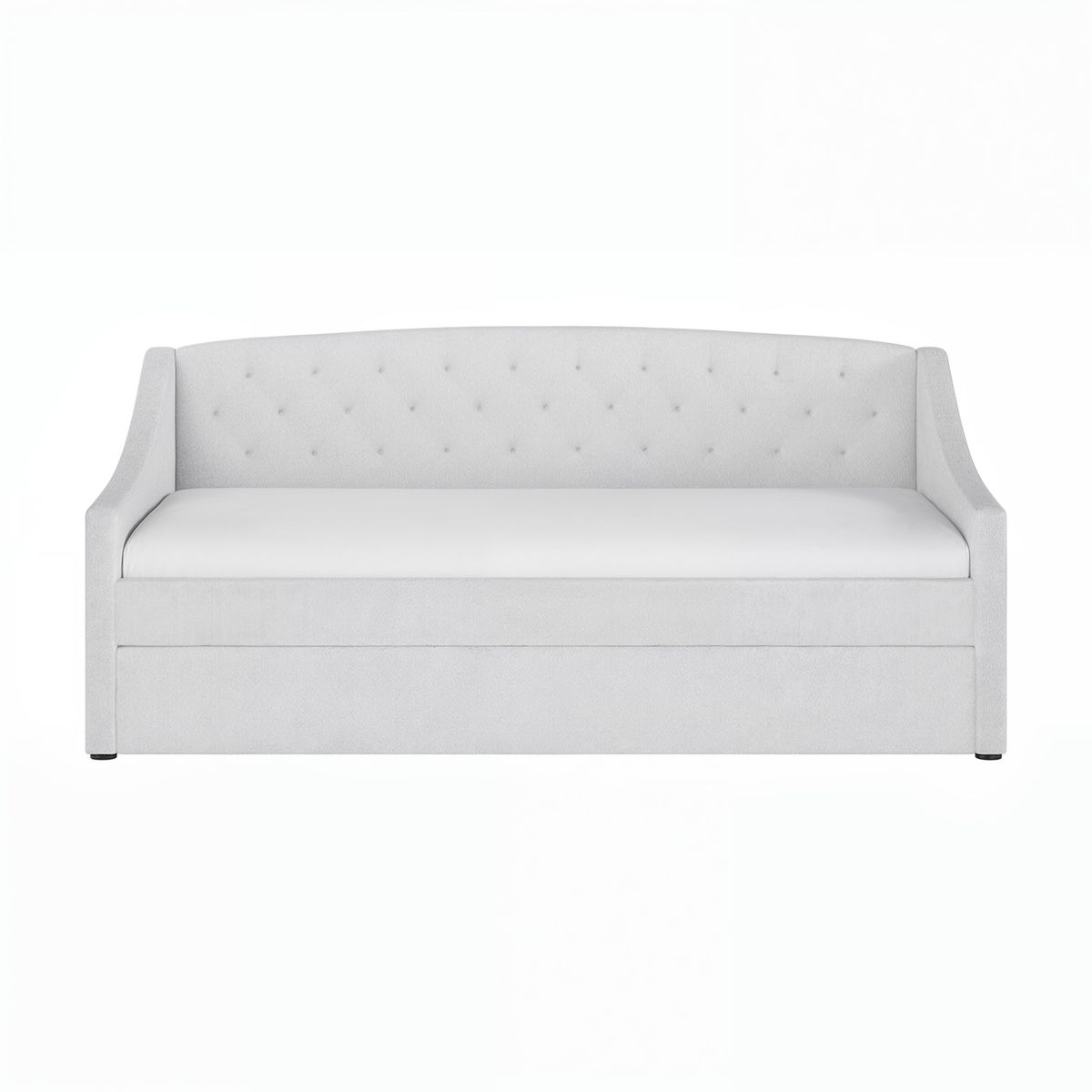 Flair Aurora White Bouclé Daybed
