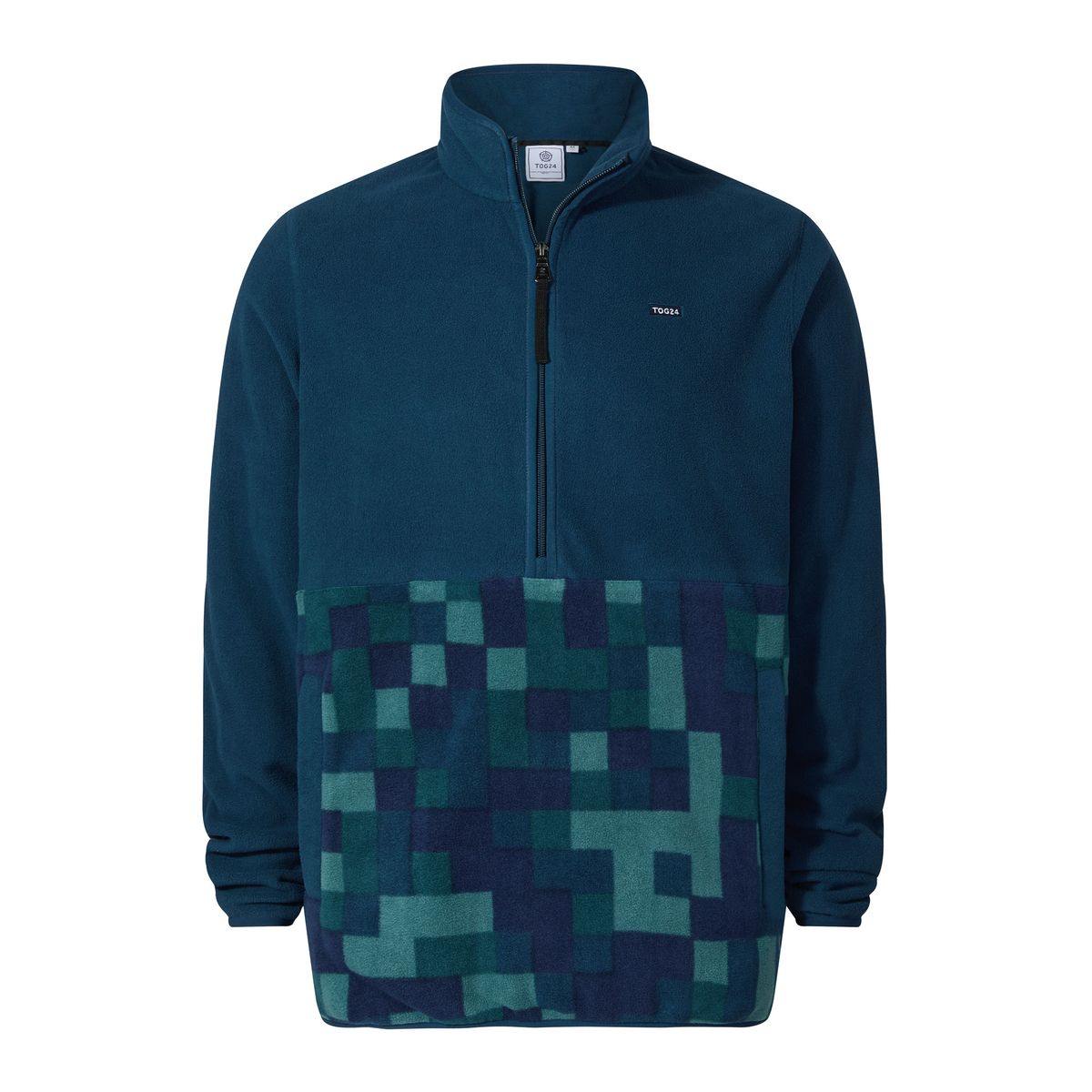 Ryle Men's Microfleece Zip Neck - Inky Blue