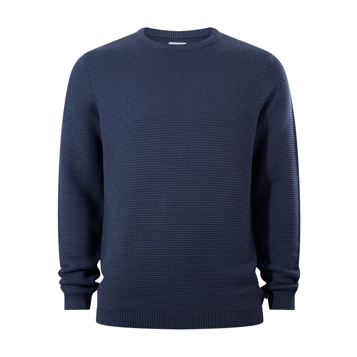 Ethan Mens Crew Neck Knit Jumper - Smokey Blue