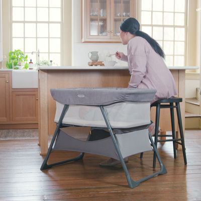Side-by-Side Bedside Bassinet, Graco's new 3-in-1 crib solution for newborns - social media short video