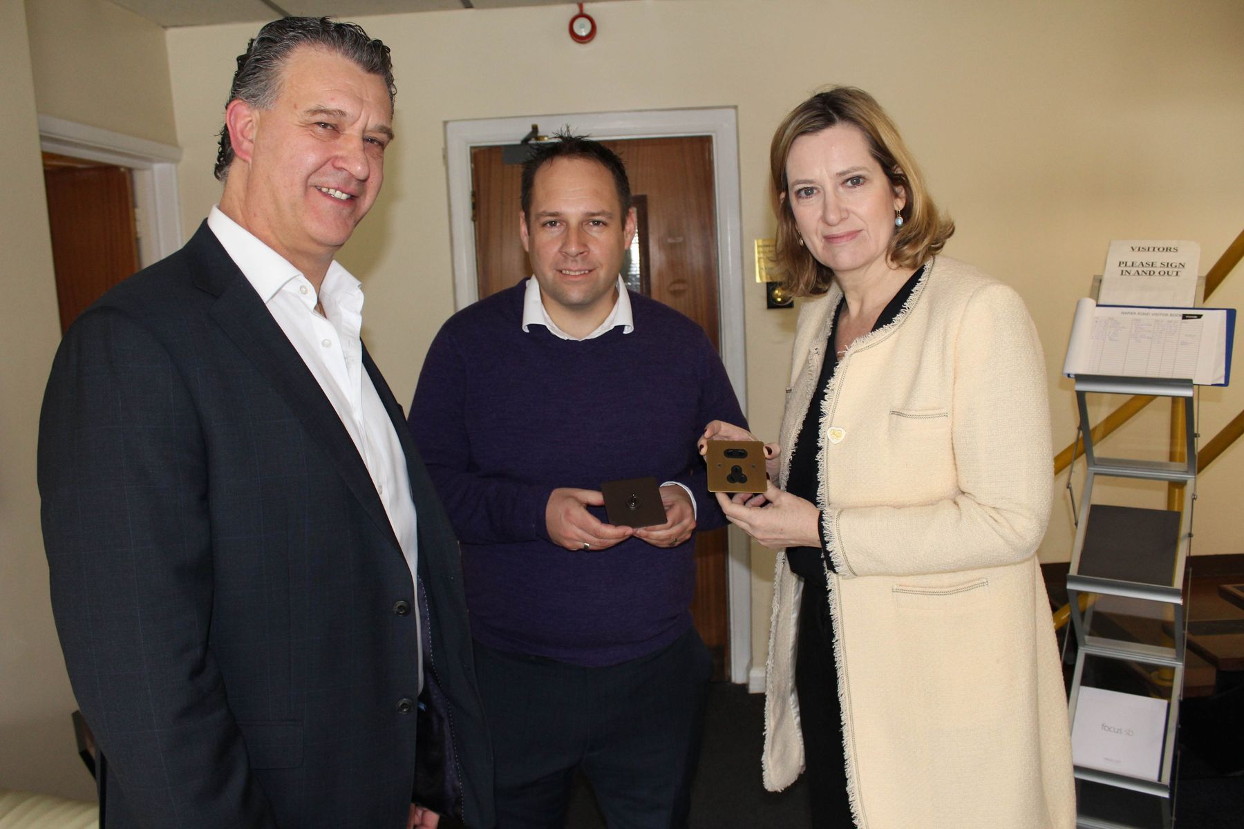 Home Secretary Amber Rudd visits Focus SB