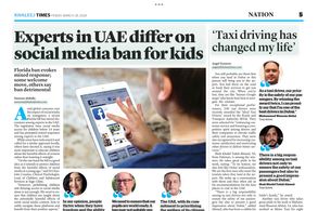 Screencapture of Khaleej Times