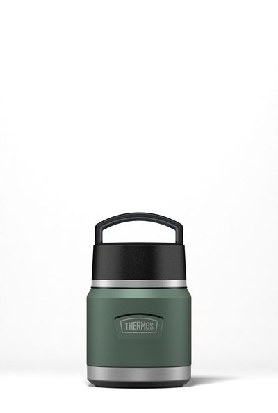 Icon Series 355ml Food Flasks with handle - Rock Cap Green