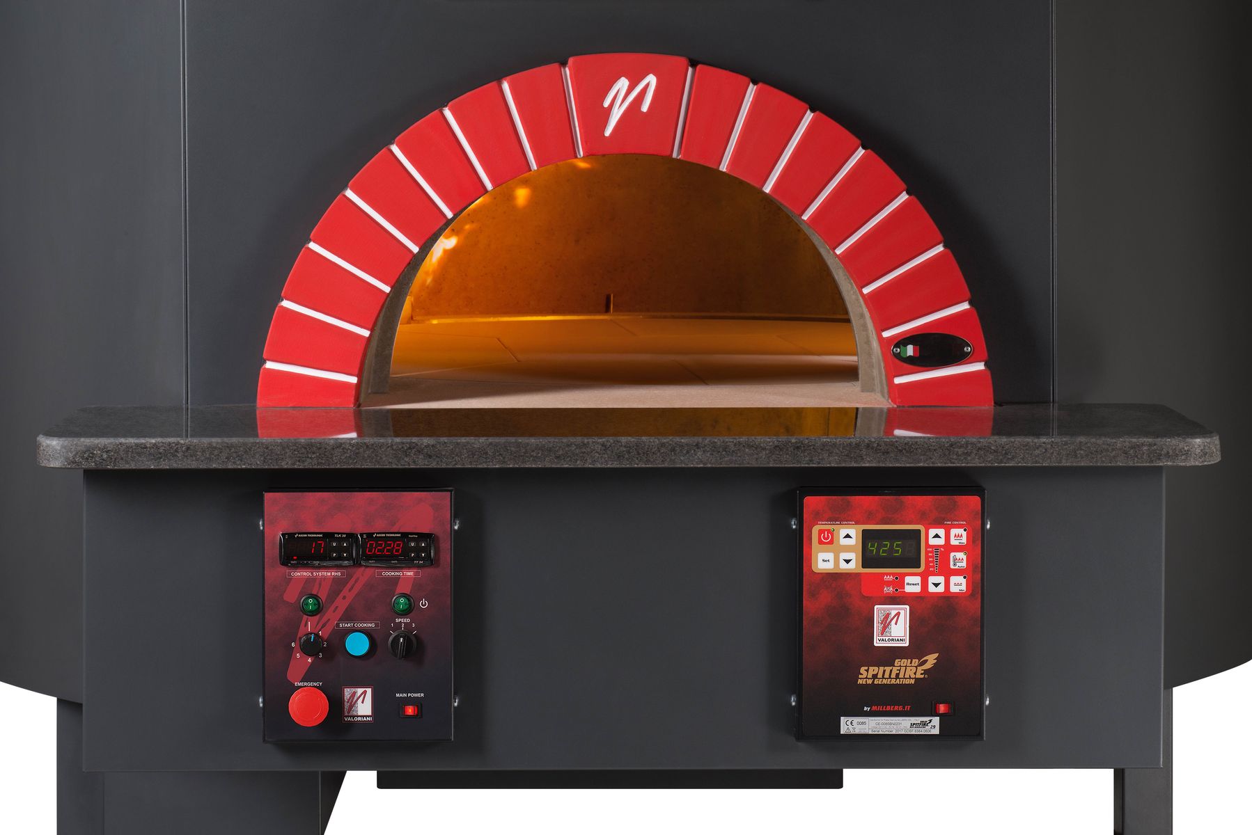 The Valoriani Rotativo, rotating pizza oven
