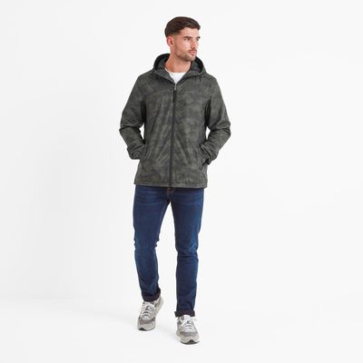 Craven Men's Waterproof Packaway Jacket - Khaki Dot Camo Print