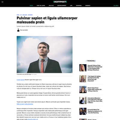 Screencapture of HuffPost UK