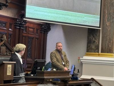 Defendant driver in the dock at the 2025 mock trial arranged by Freight People, for which McCarron Coates was the headline sponsor