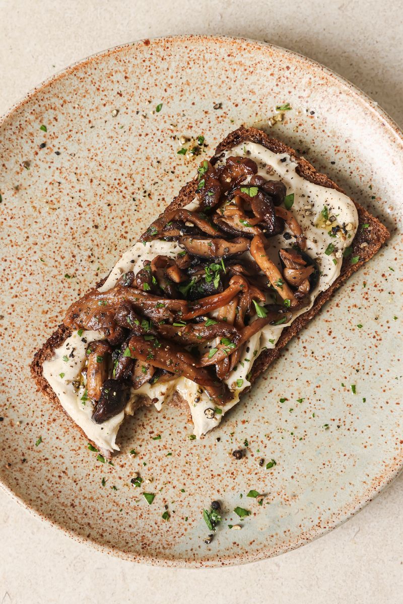 Miso mushroom and Hummus