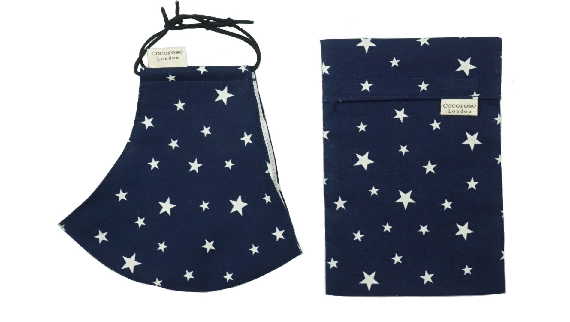 Navy with Stars face mask from Cocorose London