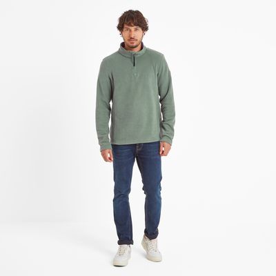 Revive Men's Fleece Zip Neck - Light Forest