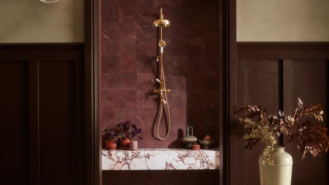 Suggested Header 2000px Roper Rhodes, Keswick Dual Function Exposed Shower System  Brushed Brass, £1250, 8534881.jpg