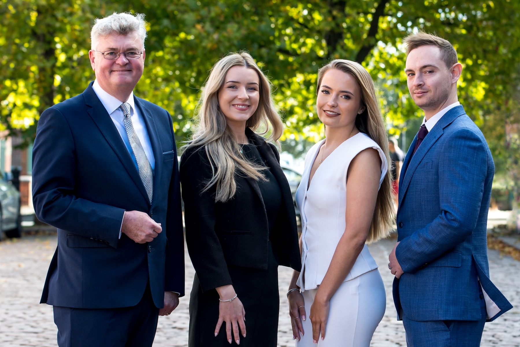 (l-r) Andrew Wynne, Senior Partner at FBC Manby Bowdler with newly qualified solicitors, Victoria Farmer, Maddison Elwell and Stewart Harris.jpg
