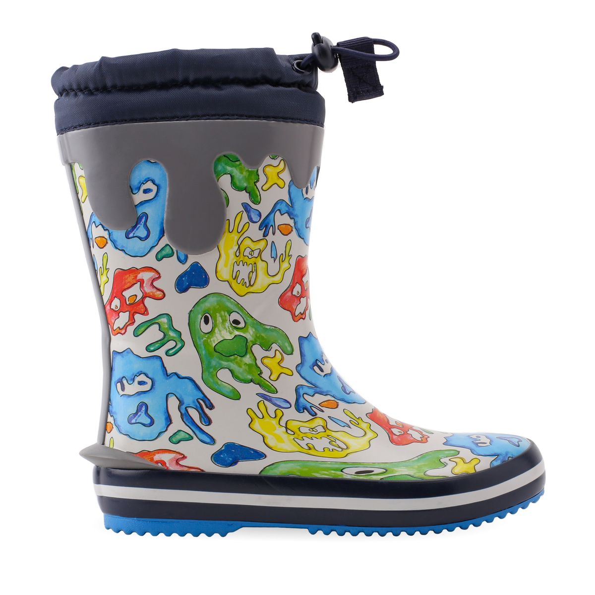 'Puddle' Wellies in Slime design