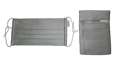 Pleated silk and silk-lined face mask from Cocorose London