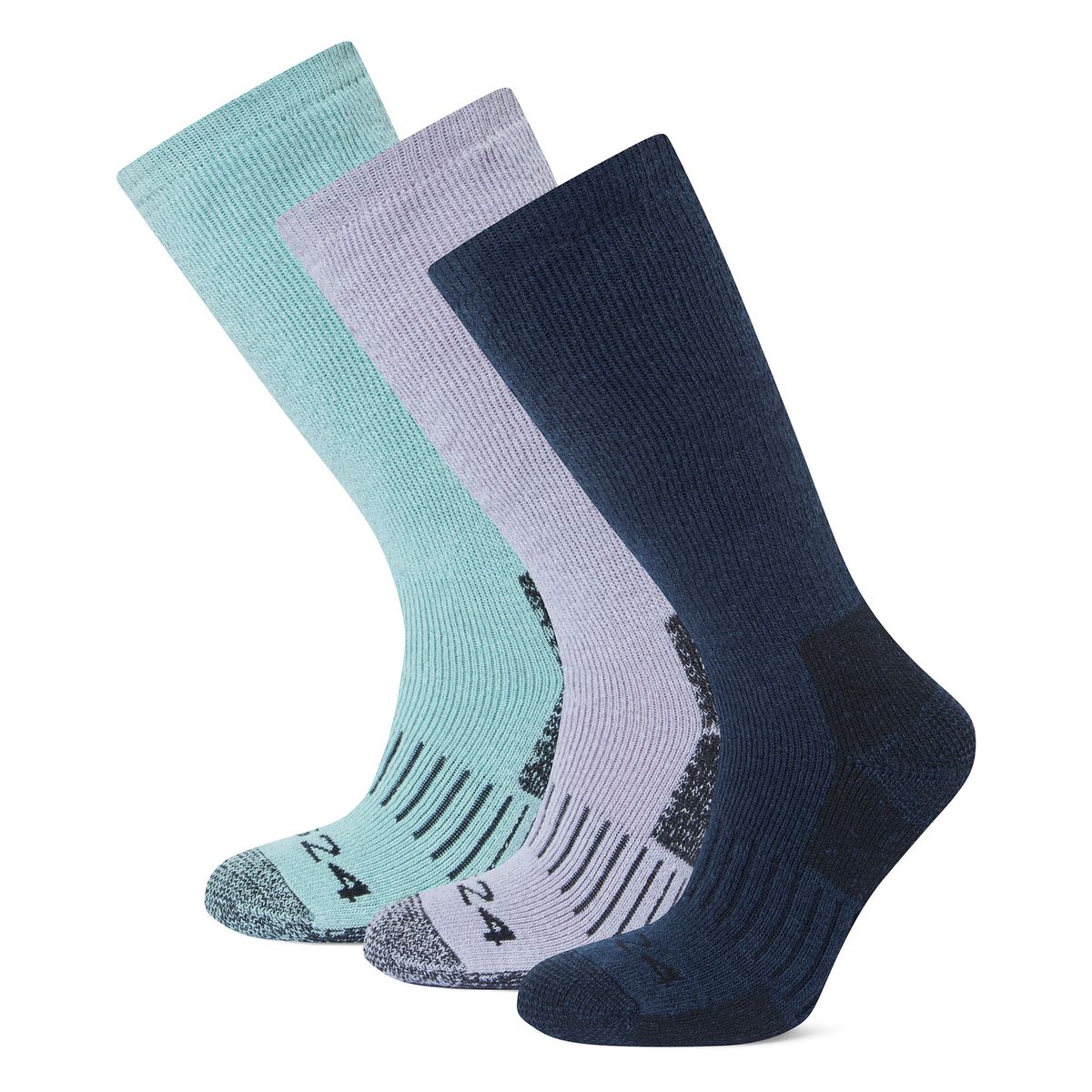 Villach 3 Pack Women's Trek Socks - Dk Indigo/Lavender Grey/Mist Grey