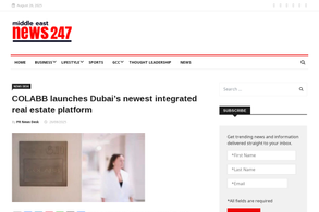 Screencapture of Middle East News 247