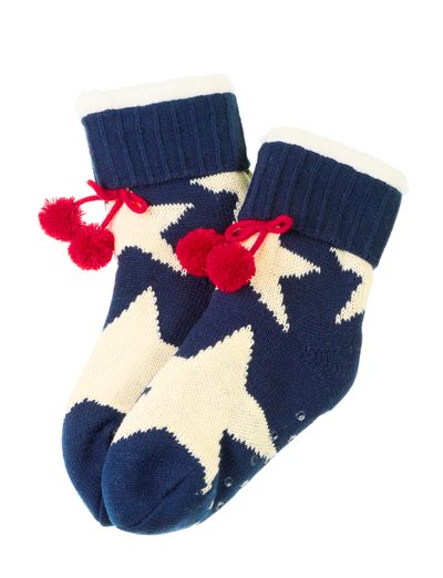 Brakeburn Star Knitted Slipper Sock (cut out) - £22.99