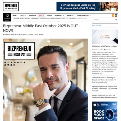 Screencapture of Bizpreneur Middle East
