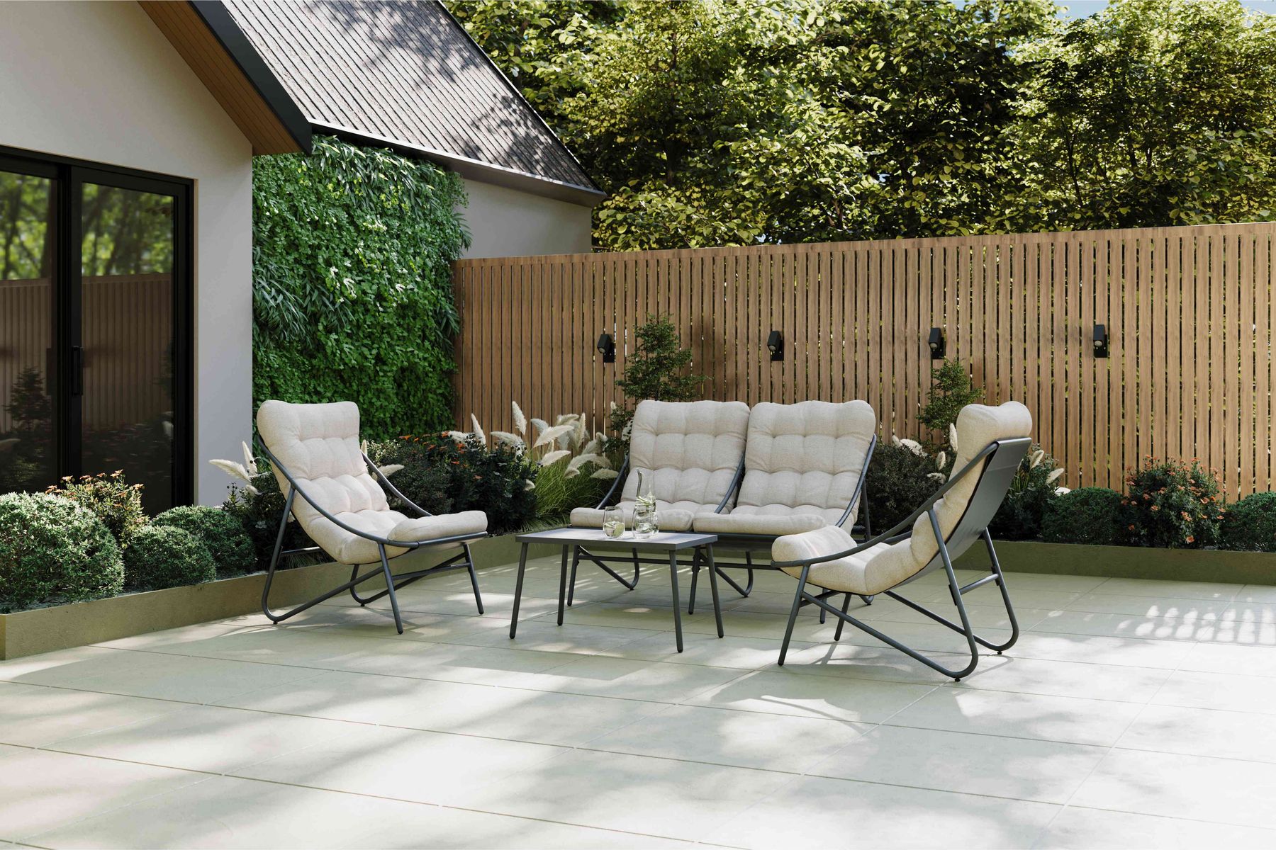 Charles Bentley - Porto 4 Seater Lounge Set