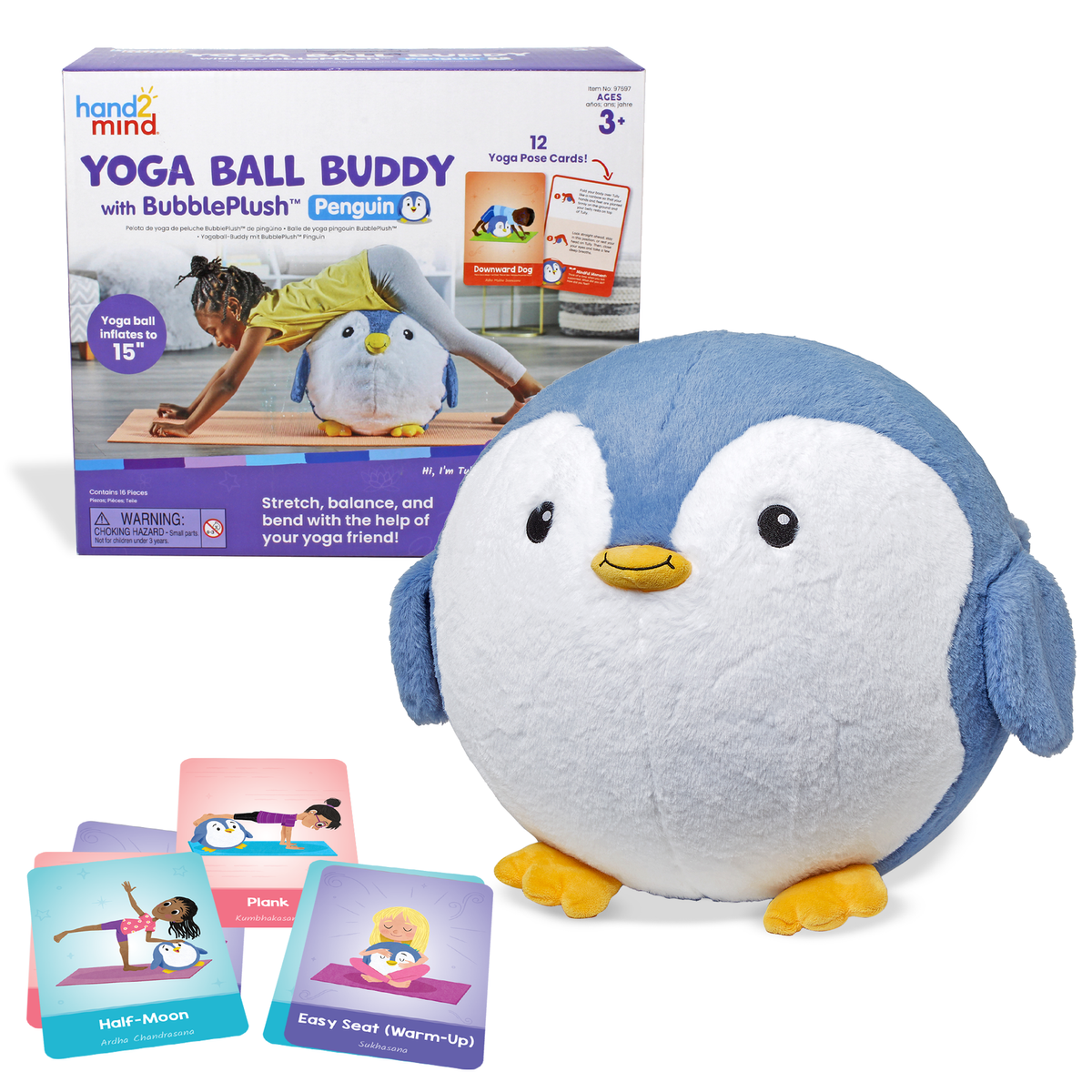 Yoga Ball Buddy with BubblePlush™ - Penguin