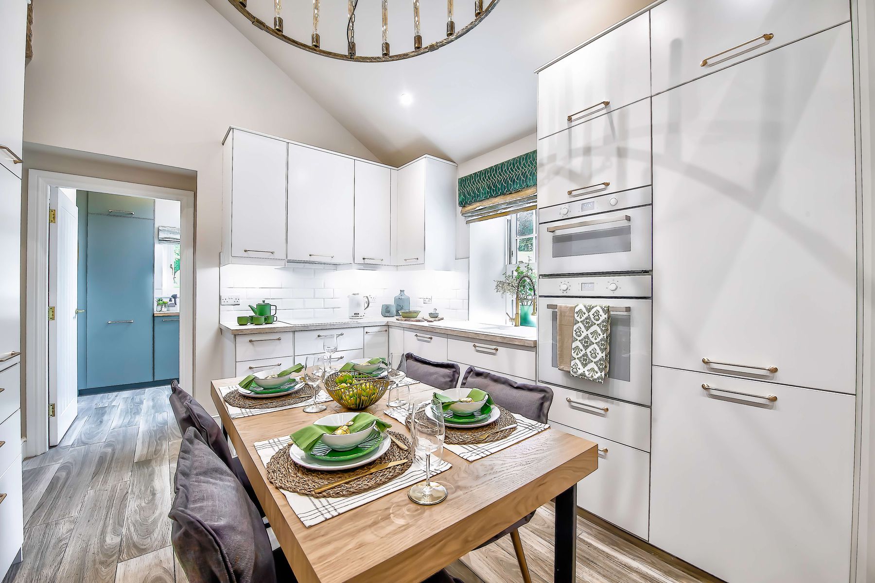 Beautifully equipped kitchen at the Toll Bar Luxury Villa at Langley Castle, Northumberland, UK