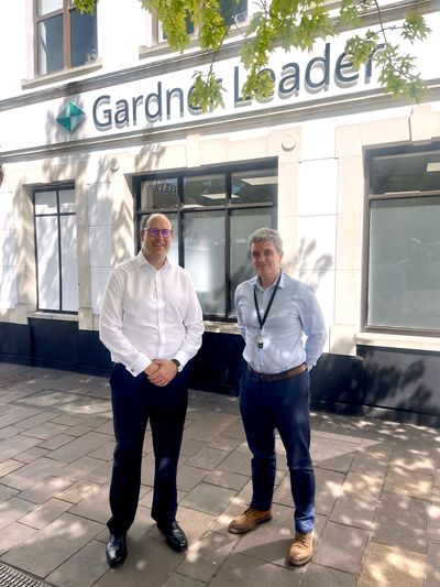 Will Castledine (left) and Jeremy Tier outside the Gardner Leader office