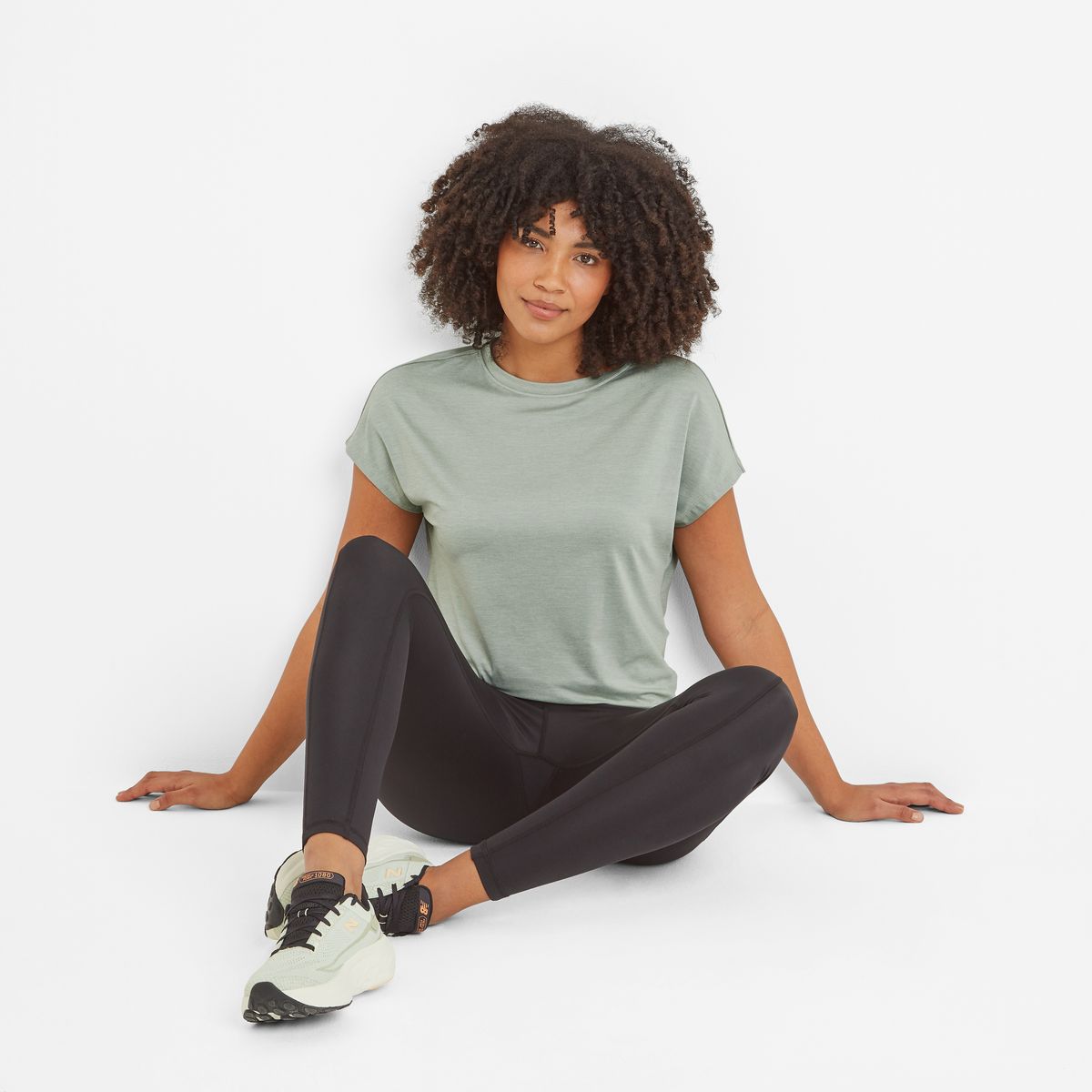 Stallen Women's Tech Short Sleeve Top - Pistachio Marl