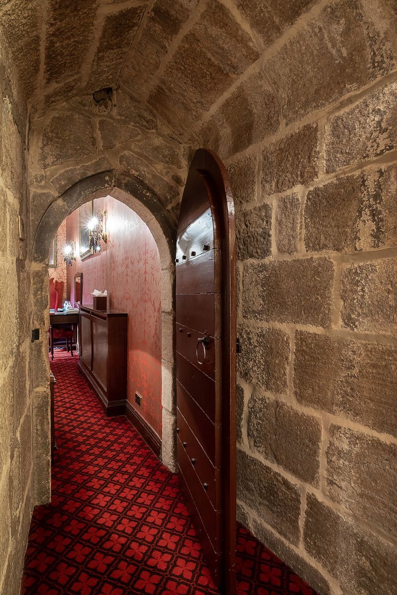 Passageway at Langley Castle Hotel, Northumberland, UK