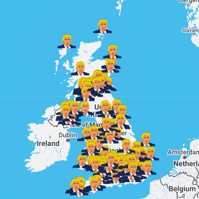 Donald Trump Map Click Intelligence                                     