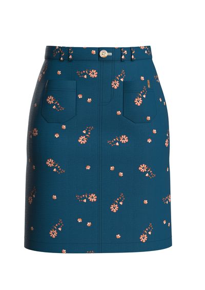 Brakeburn Mini Embroidered Cord Skirt (cut out) - £54.99