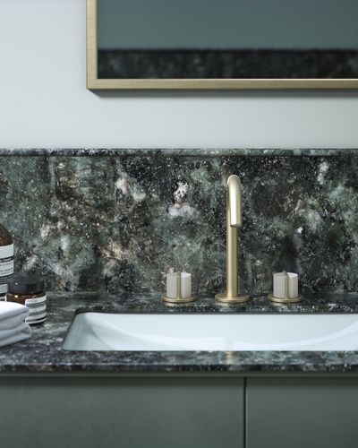Deck Mounted Basin Tap in Warm Brass