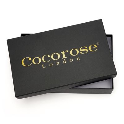 Gold and black gift box from Cocorose London (www.cocoroselondon.com) which is fully recyclable.